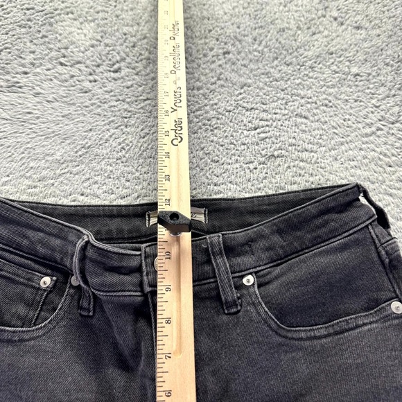 Madewell Kick Out Jeans Womens 28x28 Black Denim Cotton Curvy Straight Stretch - Picture 3 of 13